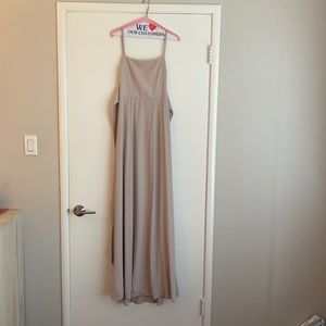 Show Me Your MuMu Lauren Tie Maxi dress in Show Me The Ring Crisp